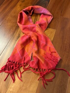 Women's Victoire Mathieu Paris Royal Soft Pink & Orange 100% Acrylique Scarf